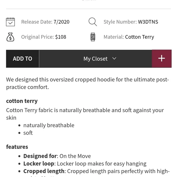 Lululemon All Yours Cropped Hoodie - Picture 4 of 8